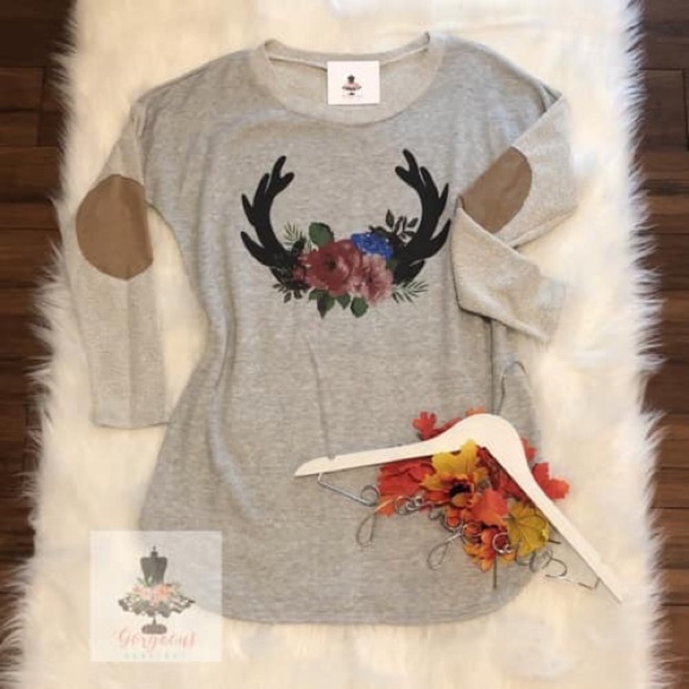 “Deer to My Heart” Deer Antler Sweater